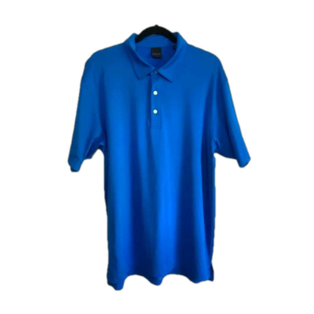 Dunning Golf Blue Polo Shirt Short Sleeve Size L EUC SKU0698